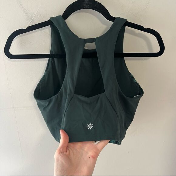 Athleta Green Camo Stripe Crop Tank - Picture 3 of 4